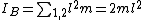 I_B = \sum_{1,2} l^2 m = 2ml^2